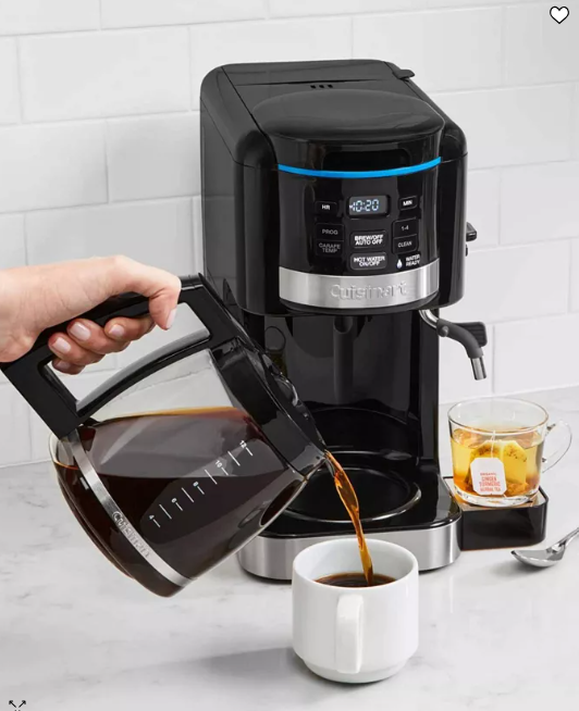 Cuisinart Coffee Plus 12-Cup Programmable Coffeemaker + Hot Water Spout