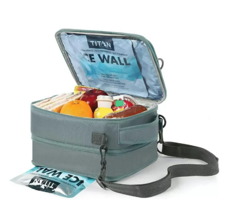 Titan Deep Freeze Fridge Cold Expandable Lunch Pack - | Includes 2X 250g High Performance Ice Walls | Insulated Horizontal Design