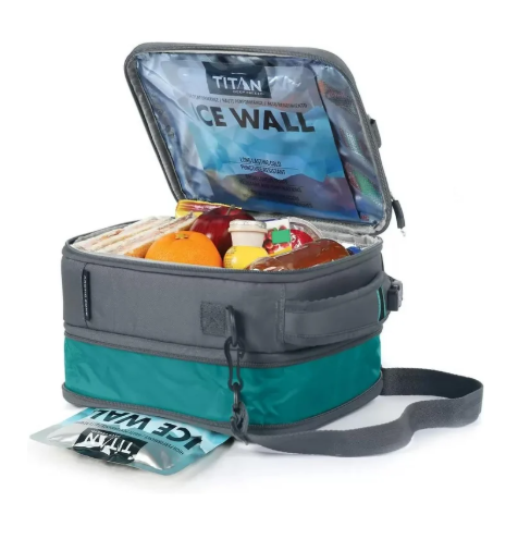 Titan Deep Freeze Fridge Cold Expandable Lunch Pack - | Includes 2X 250g High Performance Ice Walls | Insulated Horizontal Design