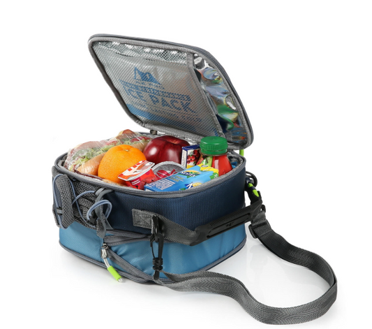 Arctic Zone Pro Expandable Lunch Pack Navy 2 Containers 650ml Tritan Bottle Lunch Bag & Box