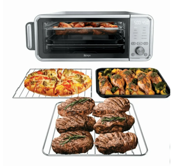 New Ninja Flip 10-in-1 Toaster Oven & Air Fryer with Added Broil Rack