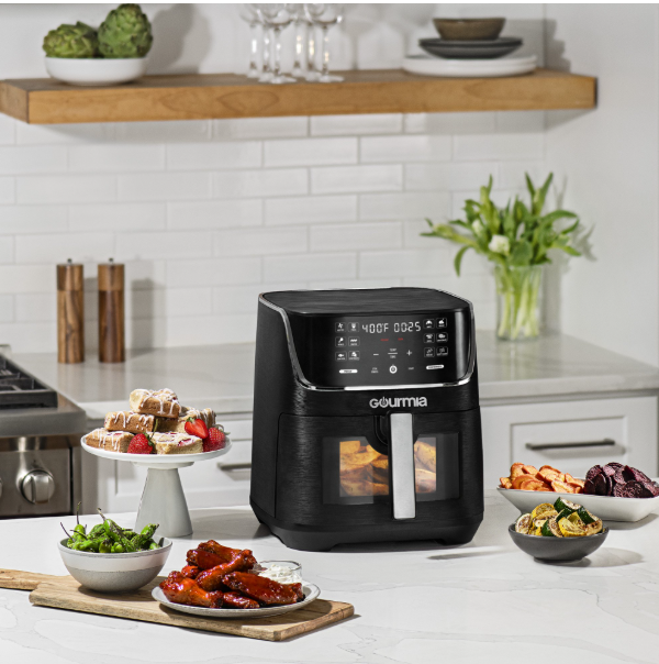Gourmia Digital Window 8 qt Air Fryer, Black - Nonstick, Digital Display