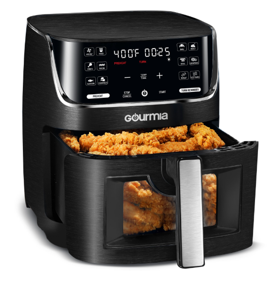 Gourmia Digital Window 8 qt Air Fryer, Black - Nonstick, Digital Display