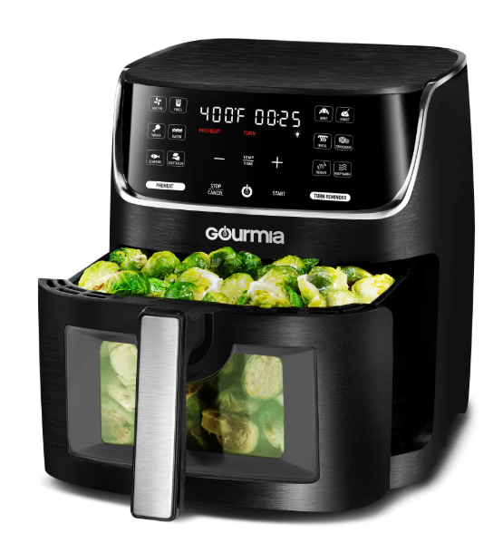 Gourmia Digital Window 8 qt Air Fryer, Black - Nonstick, Digital Display