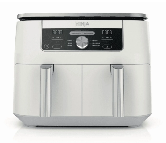 Ninja Foodi 6-in-1, 8 Quart 2-Basket Air Fryer with DualZone Technology -White