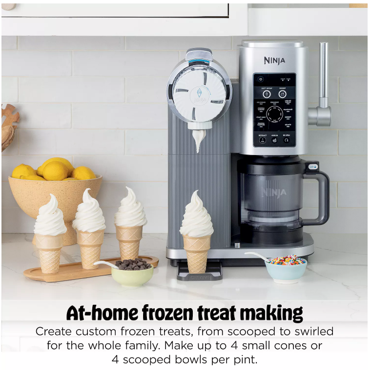 Ninja CREAMi Scoop and Swirl Ice Cream and Soft Serve Maker, 13 One-Touch Programs